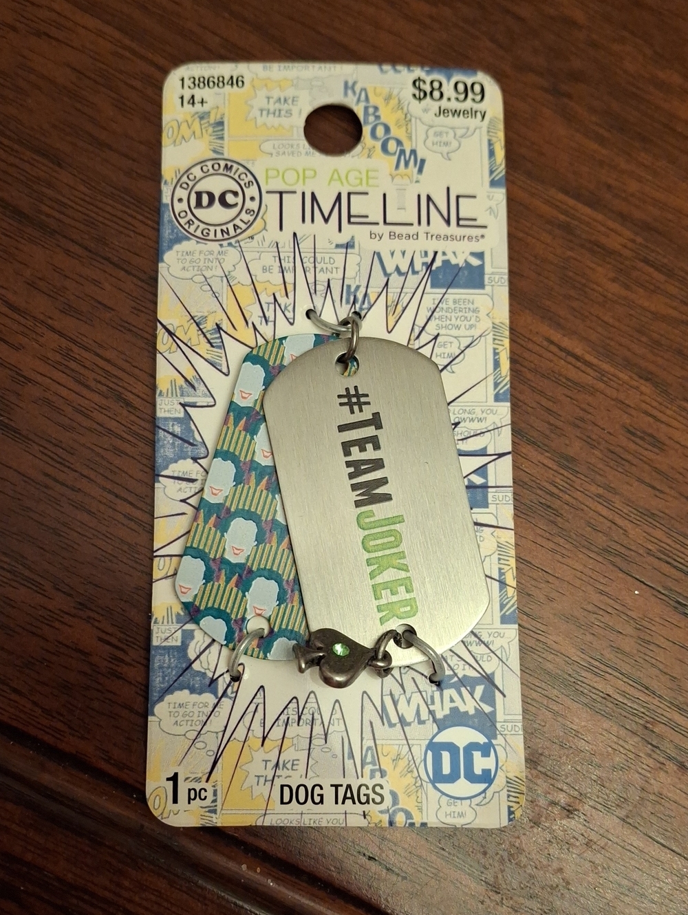 DC Comics Timeline Dog Tags New  Team Joker